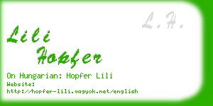 lili hopfer business card